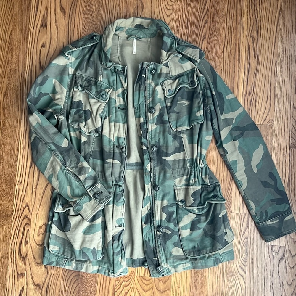 Free People Camo Utility Jacket